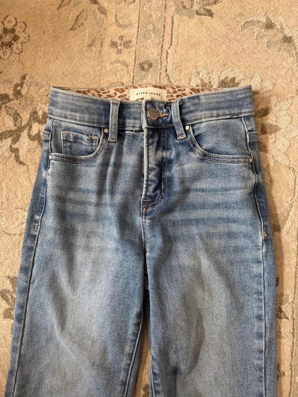 Light Blue High-Rise Risen Jeans - Picture 2 of 5